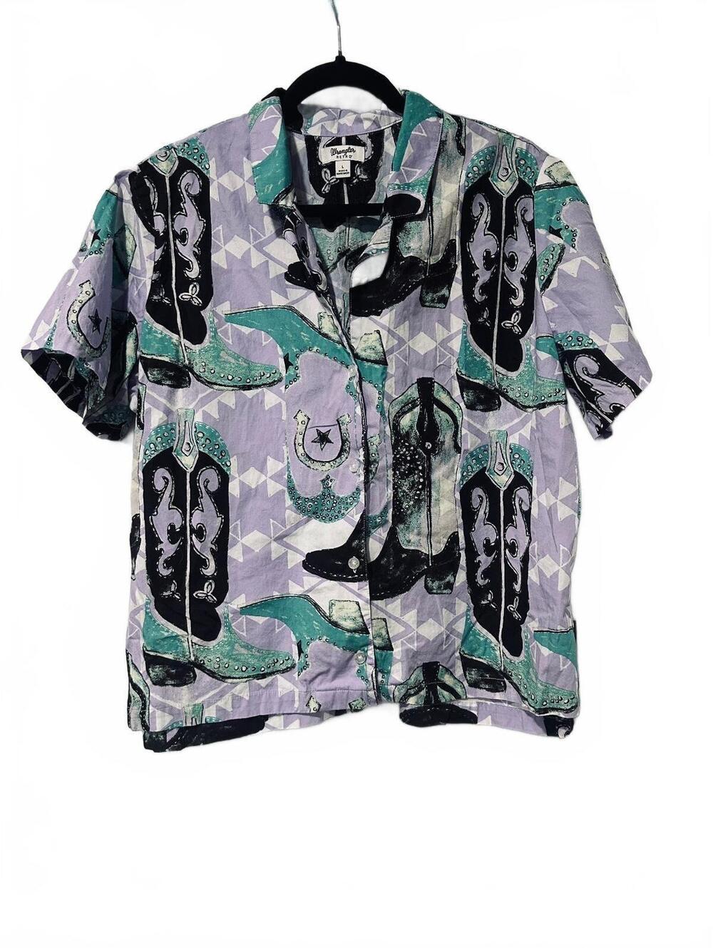 Wrangler Retro patterned short sleeve button-up shirt